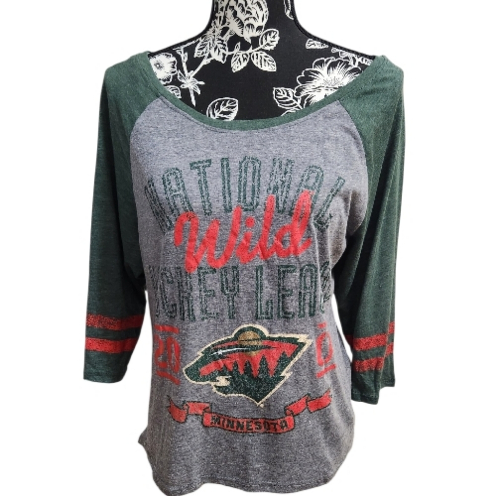 NHL Retro Minnesota Hockey League Women's Burnout Tee